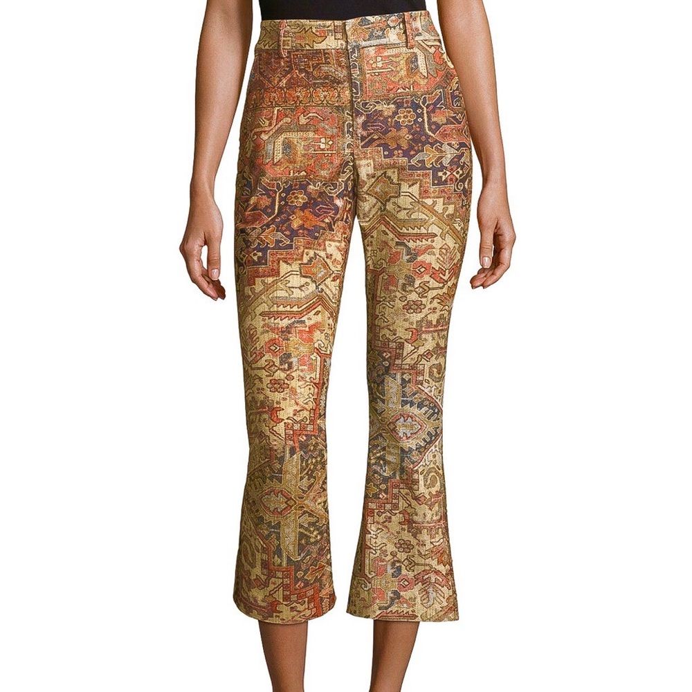 NWT FRAME Printed Flared Boho Pants Neiman Marcus